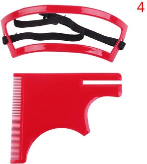 2/3/4Pcs Mannen Baard Kammen Haar Trimmers Plastic Mannen Baard Vormgeven Styling Kam Beauty Tool voor Haar Baard Trim Sjablonen Heerser