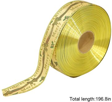 2/3/5M Kerst Glitter Lint Handgemaakte Plastic Bow Lint Cadeaupapier Lint Verpakking diy Craft gouden 5M