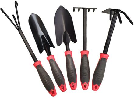 2/3/5Pcs Ijzer Tuin Schop Bloem Planten Schop Set Tuinieren Non Slip Handvat Handgereedschap Outdoor tuin Trimmen Tool 5stk
