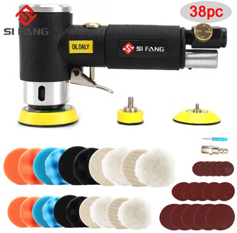 2/3"Air Sander Pneumatic Polisher Grinder Buffer Dual Action Orbital Polisher Machine With Polishing Pad Kit
