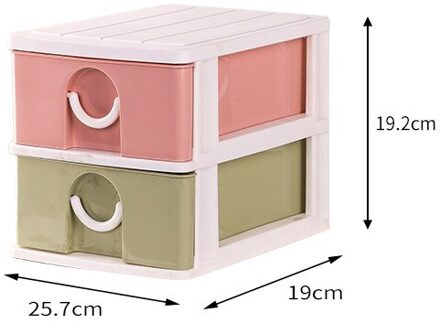 2 & 3 Lagen Lade Type Opbergdoos Voor Office Student Briefpapier Multifunctionele Briefpapier Container Cosmetica Magazijnstelling stijl C