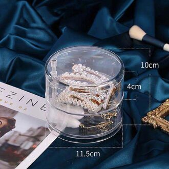 2/3 Lagen Roterende Sieraden Opbergdoos Make Organisator Transparante Armband Oorbellen Plastic Display Rack Sieraden Stofdicht 10.5x9.8cm