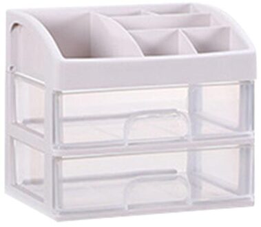 2/3 Layer Cosmetische Lade Organizer Make Container Desktop Diverse Opbergdoos Sieraden Opbergdoos Lippenstift Houder 2 laag transparant