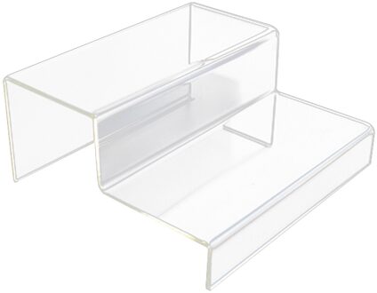 2/3 Stappen Ladder Display Stand Functie Acryl Riser Clear Duurzaam Schoenen Display Stand Plank Opvallende Verhoogde Laag