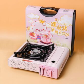 2.3KW Draagbare Cartoon Cassette Oven Gasfornuis Outdoor Camping Knop Temperatuurregeling 33x28.5x8.5cm