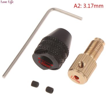 2.3Mm/3.17Mm/5Mm Elektrische Motor Shaft Mini Boor Chuck Armatuur 0.5-3.2 Mm Boor bit Micro Boorkop Hex Boorkop Adapter