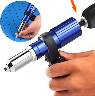 2.4-4.8mm Rivet Nut Gun Drill Adapter Cordless Riveting Tool Insert Nut Pull Rivet Tool Adaptor Insert Cordless Power Drill Tool