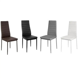 2/4/6pcs Chairs Fashion Modern Dining Chair PU Leather Soft Pad Cushion 4 Colors Home Dining Room Furniture for Dinner Table HWC