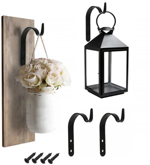 2/4/6Pcs Metal Hooks J-Hook Storage Hook Vintage Wall Hanger Screw Hooks For Bathroom Kitchen Room Cloth Towel Rack Coat Holder