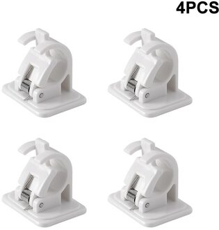 2/4/6Pcs Nail-Gratis Verstelbare Staaf Beugel Houders Zelfklevende Muur Mount Gordijn Pole muurbeugels Voor Thuis Badkamer D1 4stk
