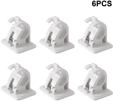2/4/6Pcs Nail-Gratis Verstelbare Staaf Beugel Houders Zelfklevende Muur Mount Gordijn Staaf pole Muur Beugels Voor Thuis Badkamer C1 6stk