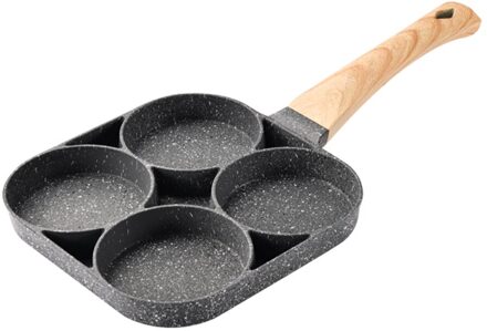 2/4 Gat Frituren Pot Pan Verdikte Omelet Pan Non-stick Ei Pannenkoek Steak Pan Koken Ei Ham Pannen Ontbijt maker Kookgerei Four hole