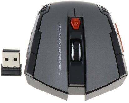2.4 Ghz Usb Draadloze Muis Voor Laptop Computer Optische Muizen Scrolling Wiel Mini Meerdere Besturingssysteem Verstelbare grijs
