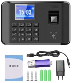 2.4 inch LCD Screen Intelligent Biometric Fingerprint Password Attendance Machine Time Clock Employee Checking-in Recorder