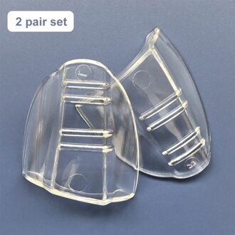 2/4 Paar Bril Side Schilden Tpu Clear Glazen Beschermende Covers Flap Side Protector 12Mm Glazen Frame Side Wing Voor bril 2 paar- reeks doorzichtig