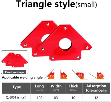 2/4 Stuks Sterke Pijl Magneet Lassen Houders Multi-Hoek Magnetische Lassen Klepstandsteller Fixer Ferriet Power Locator Gereedschap A 2stk
