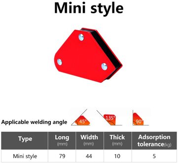 2/4 Stuks Sterke Pijl Magneet Lassen Houders Multi-Hoek Magnetische Lassen Klepstandsteller Fixer Ferriet Power Locator Gereedschap Mini 1stk