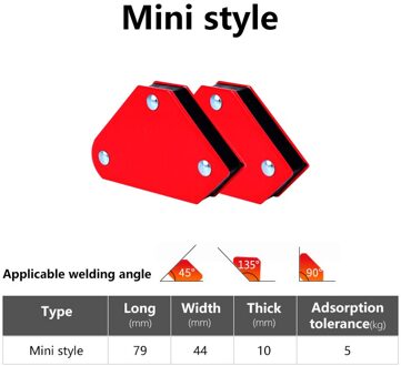 2/4 Stuks Sterke Pijl Magneet Lassen Houders Multi-Hoek Magnetische Lassen Klepstandsteller Fixer Ferriet Power Locator Gereedschap Mini 2stk
