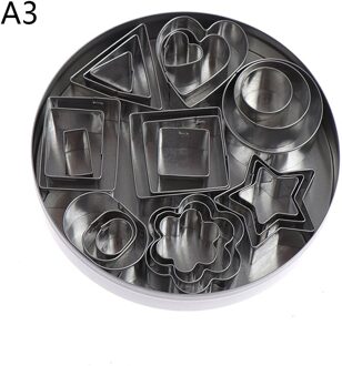 2-4Cm 5/24 Stks/partij Rvs Geometrie Ronde Vierkante Clay Cutter Diy Keramische Aardewerk Polymer klei Craft Cutting Mold A3 rechthoek 24stk