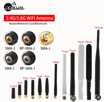 2.4G 5G 5.8G dual band wifi bluetooth antenna zigbee extenal glue stick antenna RP SMA interface 8dbi high gain 2400-2500MHz