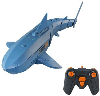 2.4G Afstandsbediening Haai Speelgoed Zwemmen Usb Oplaadbare Submarine Model Kinderen Speelgoed Partij Decoratie blauw