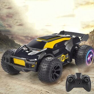 2.4G Afstandsbediening High-Speed Drift Klimmen Off-Road Voertuig Model Lichten Kinderen Jongen Speelgoed geel