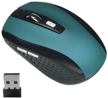 2.4G Draadloze Muis 6 Knoppen 2000DPI Duurzaam Optische Computer Muis Ergonomische Muizen Voor Laptop Universele Computer Randapparatuur Blauw