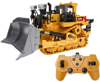 2.4G Multifunctionele Bouw Tractor Speelgoed Afstandsbediening 1:24 Lichtmetalen Rc Bulldozer Voor Jongens