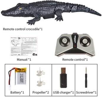 2.4G Rc Krokodil Elektrische Rc Boot Gag Funny Toy High-Speed Waterdichte Afstandsbediening Waterscooters Speelgoed Voor Zomer water Fun 1x accu