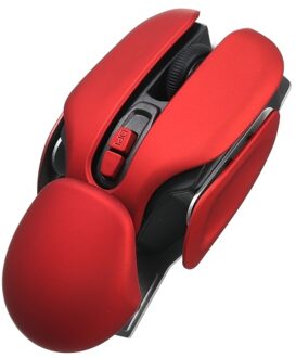 2.4G Wireless Mouse Ergonomic Office Mouse 10m Transmission Distance 3-level Adjustable DPI Plug and Play for PC Laptop Red