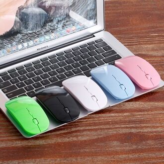 2.4G Wireless Mouse Portable Ultra-thin Mute Mouse 4 Keys Wireless Optical Mouse 1600DPI for Desktop Computer Laptop Pink