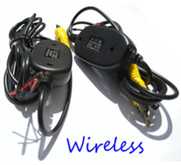 2.4Ghz Draadloze Kit Auto RCA Video Zender en Ontvanger naar RCA Plug Achteruitrijcamera en DVD Speler monitor