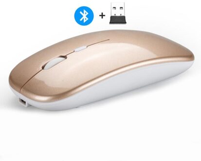 2.4Ghz Draadloze Muizen Met Usb-ontvanger 1600Dpi Gaming Mouse Voor Computer Pc Laptop Bluetooth Muis Gamer Raton Inalambrico mini goud