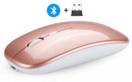 2.4Ghz Draadloze Muizen Met Usb-ontvanger 1600Dpi Gaming Mouse Voor Computer Pc Laptop Bluetooth Muis Gamer Raton Inalambrico mini roos rood