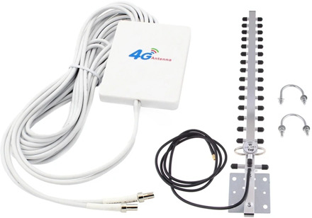 2.4Ghz Wifi Antenna 25Dbi Rp Sma Outdoor Wireless Yagi Antenna Directional & 4G LTE Antenna TS9 Connector