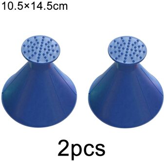 2/4Pcs Auto Car Window Voorruit Ijskrabber Olie Trechter Sneeuw Remover Schop Venster Schrapers Kegel deicing Tool blauw 2stk