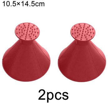 2/4Pcs Auto Car Window Voorruit Ijskrabber Olie Trechter Sneeuw Remover Schop Venster Schrapers Kegel deicing Tool rood 2stk