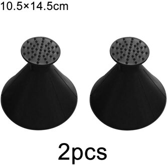2/4Pcs Auto Car Window Voorruit Ijskrabber Olie Trechter Sneeuw Remover Schop Venster Schrapers Kegel deicing Tool zwart 2stk