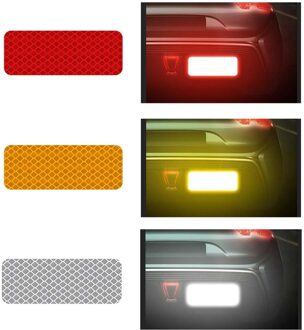 2/4Pcs Auto Reflecterende Sticker Verkeer Waarschuwing Mark Reflecterende Strip Tape Lichtgevende Auto-Styling Veiligheid