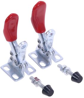 2/4Pcs GH-201A Horizontale Toggle Clamp Quick-Release Toggle Klemmen Set 27Kg Verticale Toggle Clamp Hand clip Tool 2stk