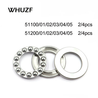 2/4pcs Plane thrust ball bearing 51100 51101 51102 51103 51104 51105 51200 51201 51202 51203 51404 51205 51112 51113