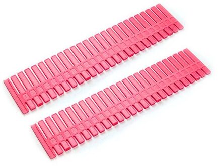 2/4Pcs Plastic Diy Grid Lade Verstelbare Separator Divider Kabinet Diy Grid Huishoudelijke Benodigdheden Organizer Gereedschap 2stk-rood