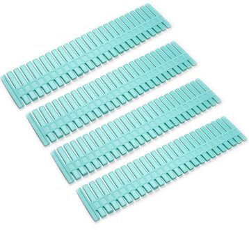 2/4Pcs Plastic Diy Grid Lade Verstelbare Separator Divider Kabinet Diy Grid Huishoudelijke Benodigdheden Organizer Gereedschap 4stk-blauw