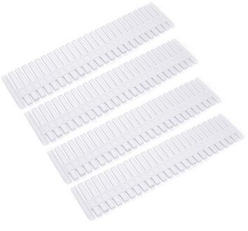 2/4Pcs Plastic Diy Grid Lade Verstelbare Separator Divider Kabinet Diy Grid Huishoudelijke Benodigdheden Organizer Gereedschap 4stk-wit