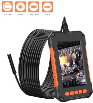 2/5/10M HD1080P Lens Screen Inspectie Endoscoop Camera Waterdicht Borescope 4.3 Inch Hd Tft Ips Scherm camera Auto Monitor 5 M / oranje