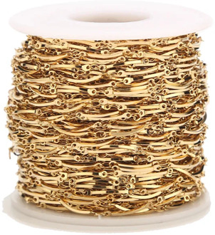 2/5/10M Newest Design Stainless Steel Gold Bending Link Chains Findings Fit DIY For Jewelry Making Necklace Handmade Accessories