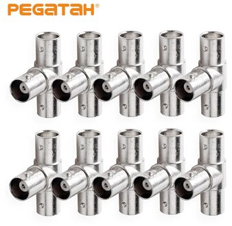 2/5/10Pcs JR-B29 Haakse Tee Bnc Connector Drie Mannelijke Connector Voor Cctv-systeem 10 stk