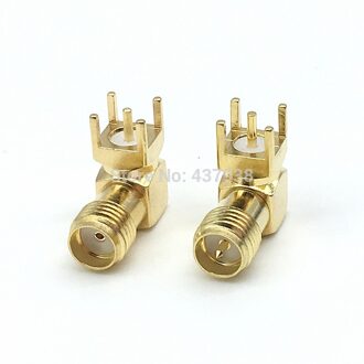 2/5/10pcs SMA vrouwelijke mannelijke Thru Hole plug Haakse 90 GRADEN (SMA-KWE) PCB Mount connector RF adapter mannetje / 2stk