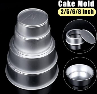 2 ''5" 6 ''8'' Aluminium non-stick Ronde Cake Pan Mold Mallen Tin Lade bakvormen Gereedschap Ronde Cake Pan voor Keuken DIY Bakken Tools 8 duim