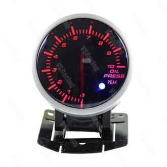 2.5 Inch 60Mm Universele 12V Df Link Bf Gauge Auto Meter Olie Druk Racing Gauge Rood En Wit licht Motorolie Druk olie- Press